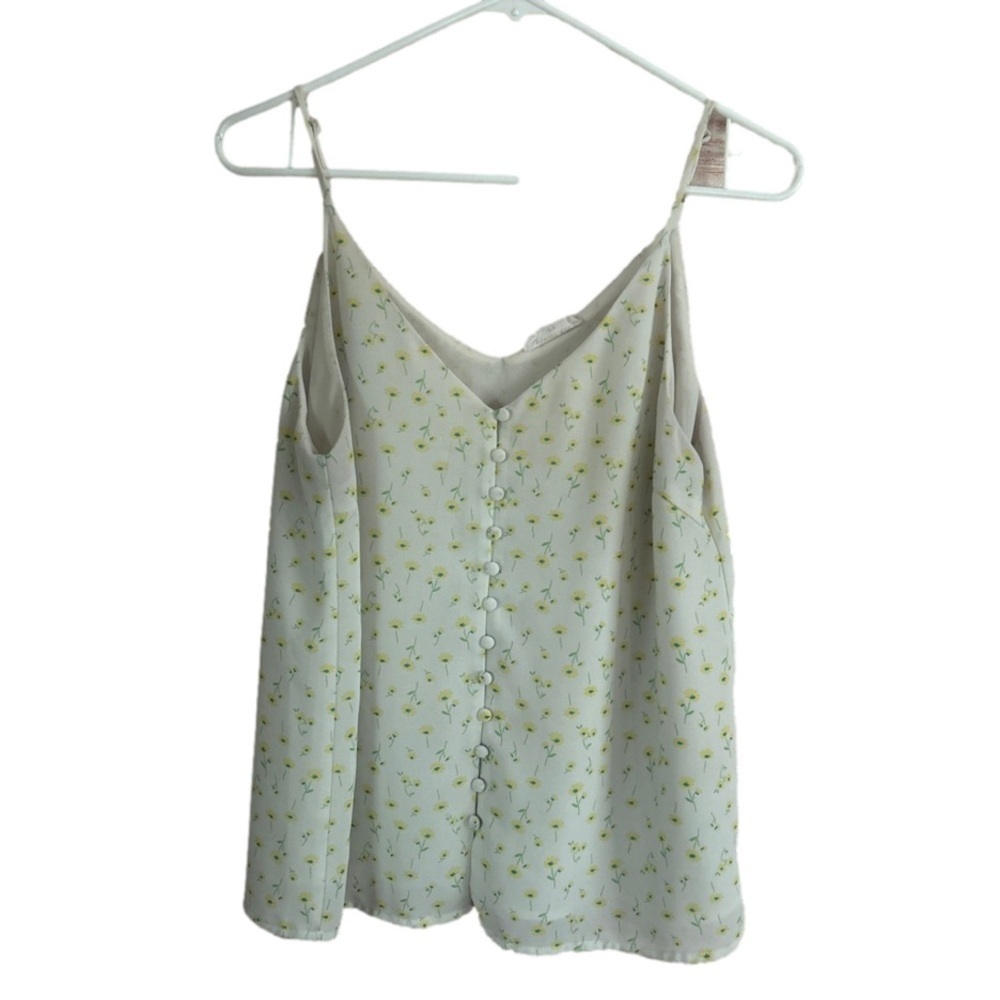 Sophie Rue Leisha Tiny Yellow Floral Print Camisole Size Medium